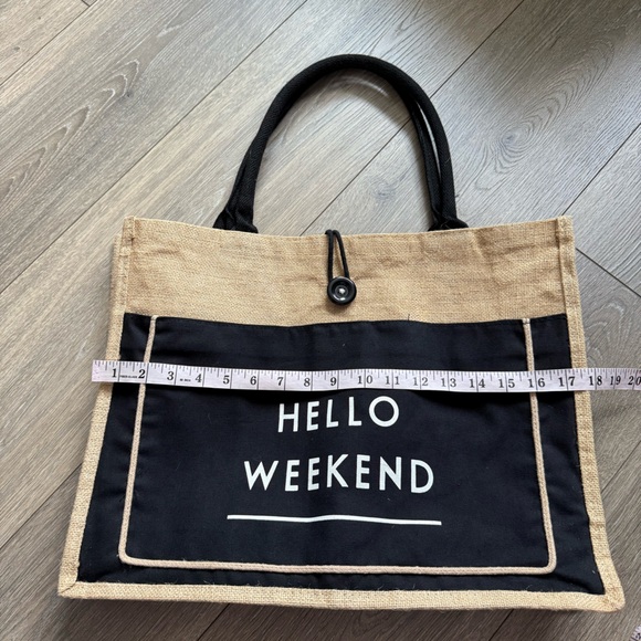 Classic "Hello Weekend" Tote Summer Beach Bag - Picture 9 of 15